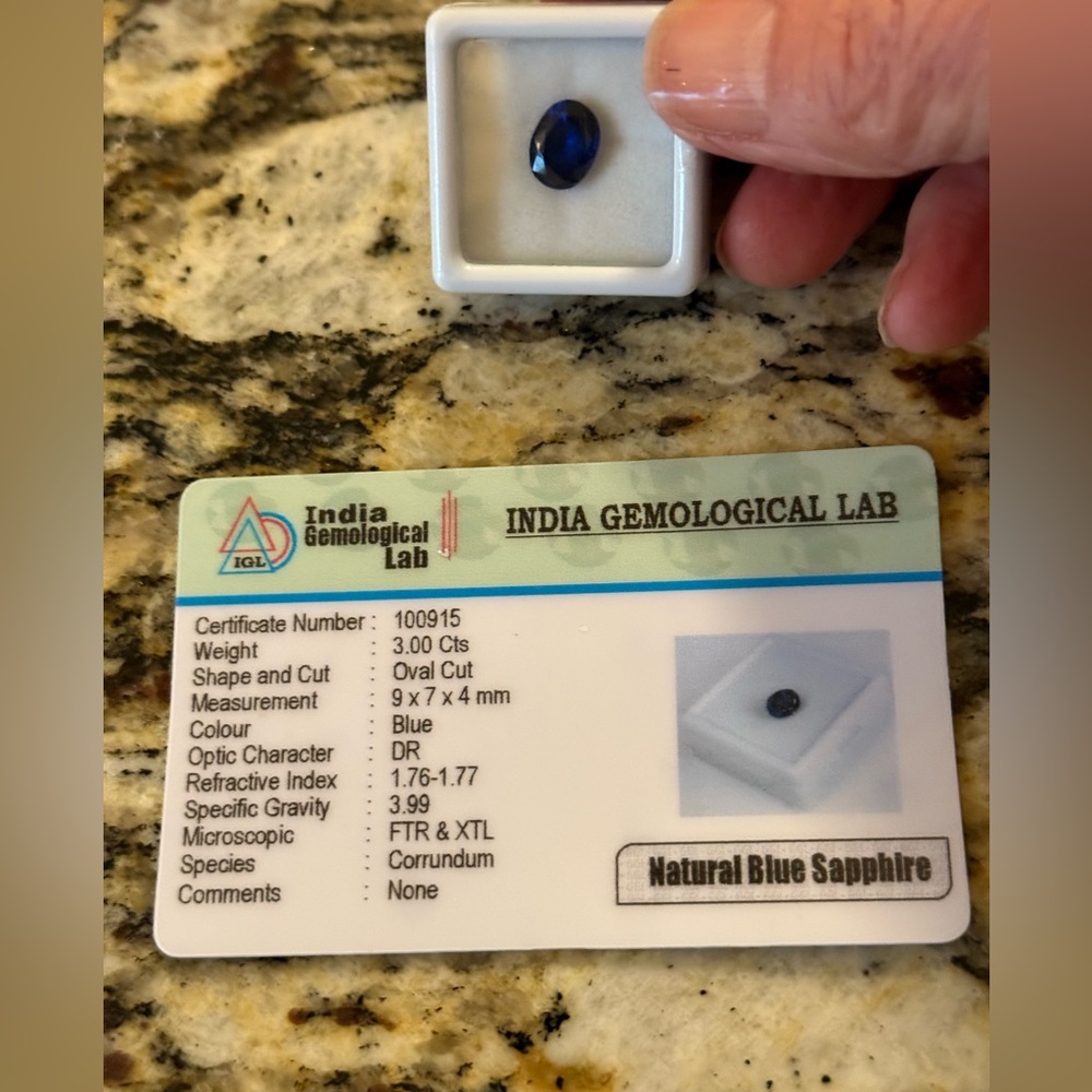 Natural Sapphire Ceylon Cornflower 3.60 Ct